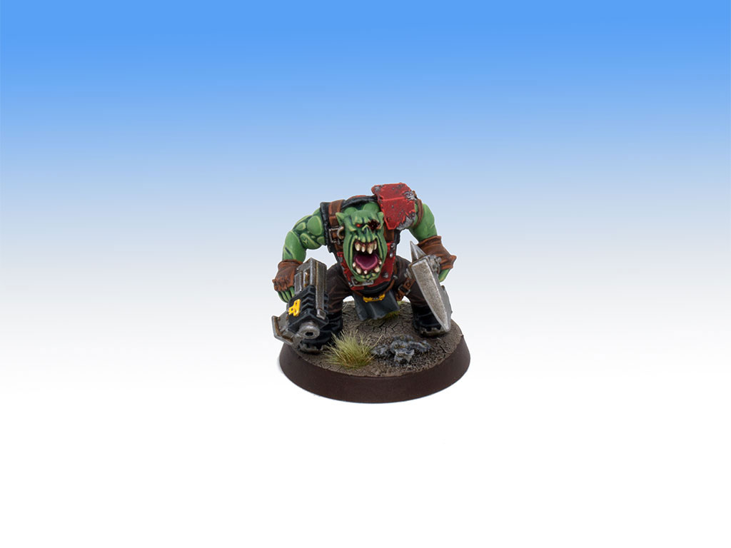Painting Ork Skin Finished Pic