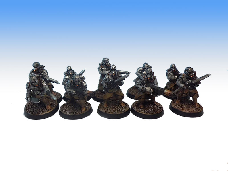 Death Korps of Krieg Grenadier Squad - Tabletop Level Painting Commission