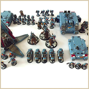 Snowy Space Wolf Army Group Shots