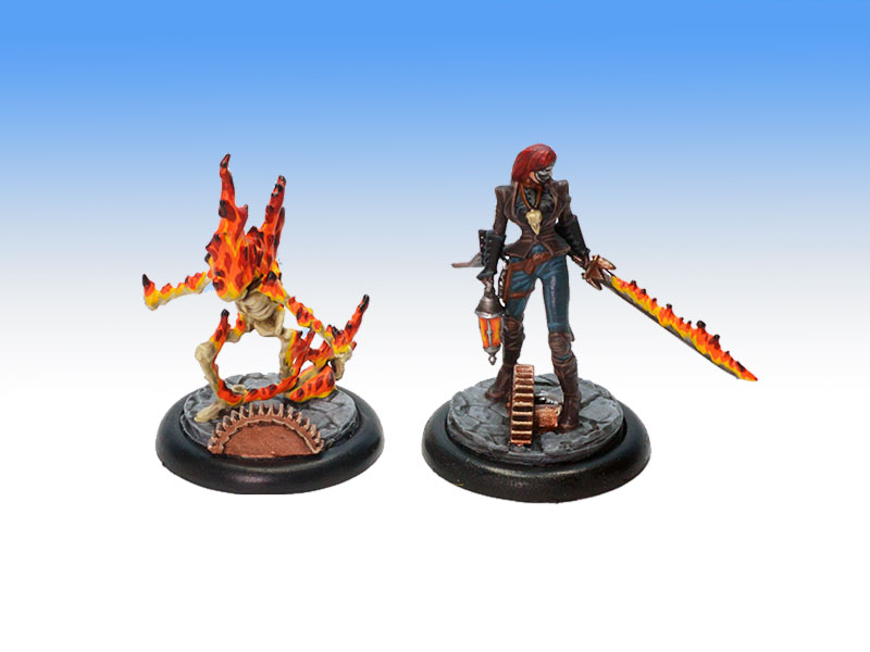 Malifaux Sonnia Criid and Purifying Flame Totem - Tabletop Level Painting Commission